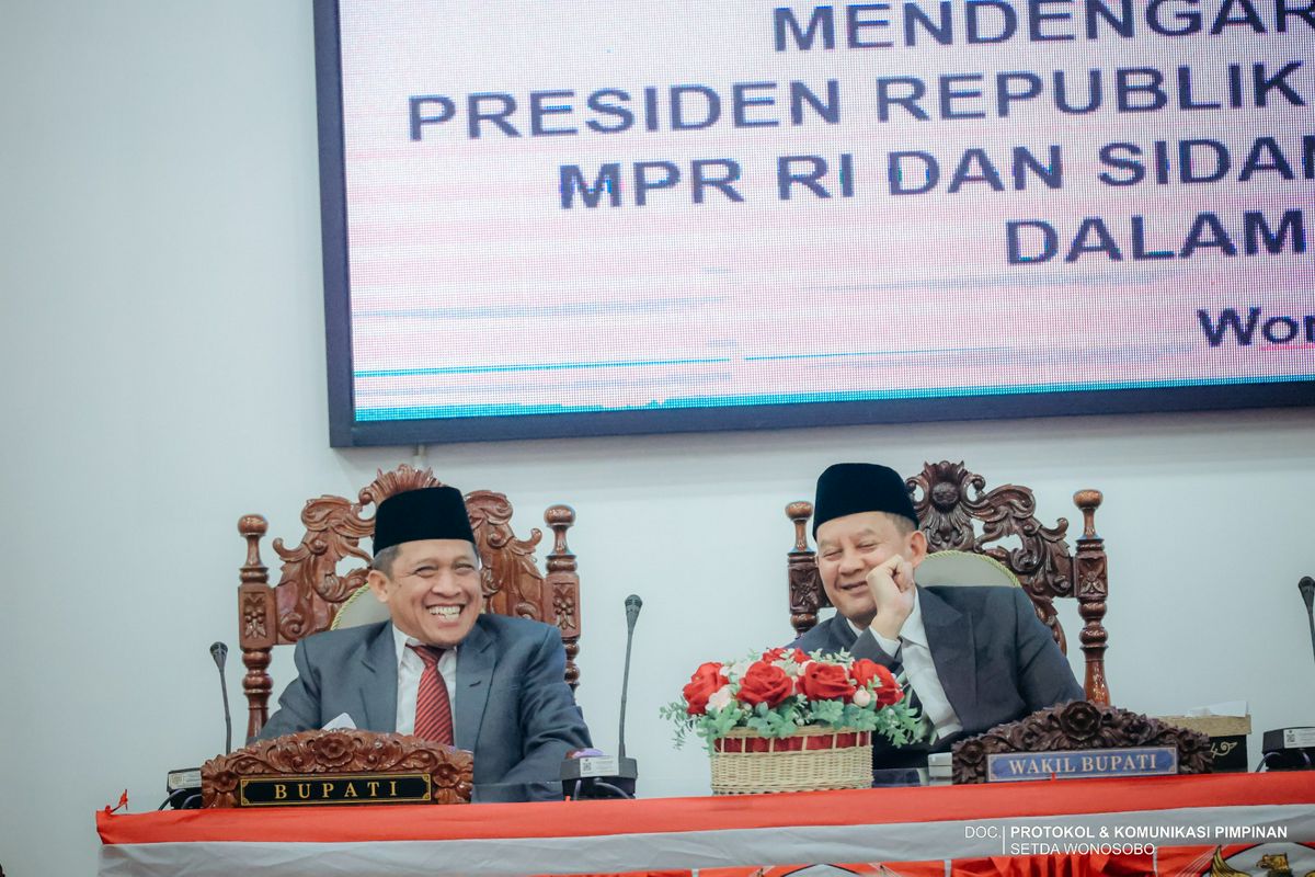 Rapat Paripurna DPRD Kabupaten Wonosobo mendengarkan Pidato Kenegaraan Presiden Republik Indonesia 