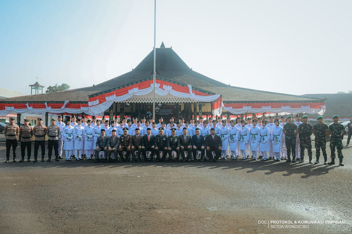 Pengukuhan Pasukan Pengibar Bendera (Paskibra) Kabupaten Wonosobo Tahun 2026