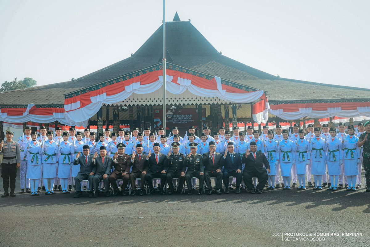 Pengukuhan Pasukan Pengibar Bendera (Paskibra) Kabupaten Wonosobo Tahun 2026