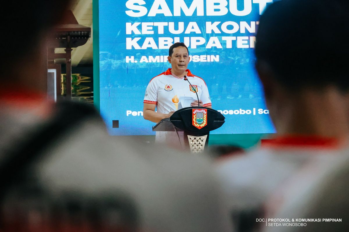 BUPATI WONOSOBO KUKUHKAN 212 PERSONEL KONTINGEN PORPROV XVII, WONOSOBO SIAP BERLAGA DI SEMARANG RAYA