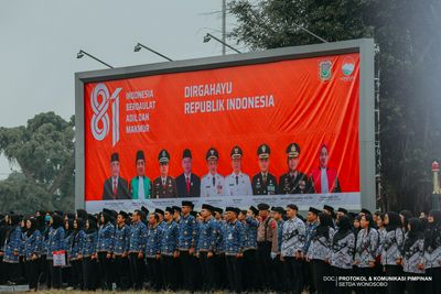 HUT ke-81 RI di Wonosobo Digelar Sederhana, Pejabat dan Rakyat Berdiri Bersama