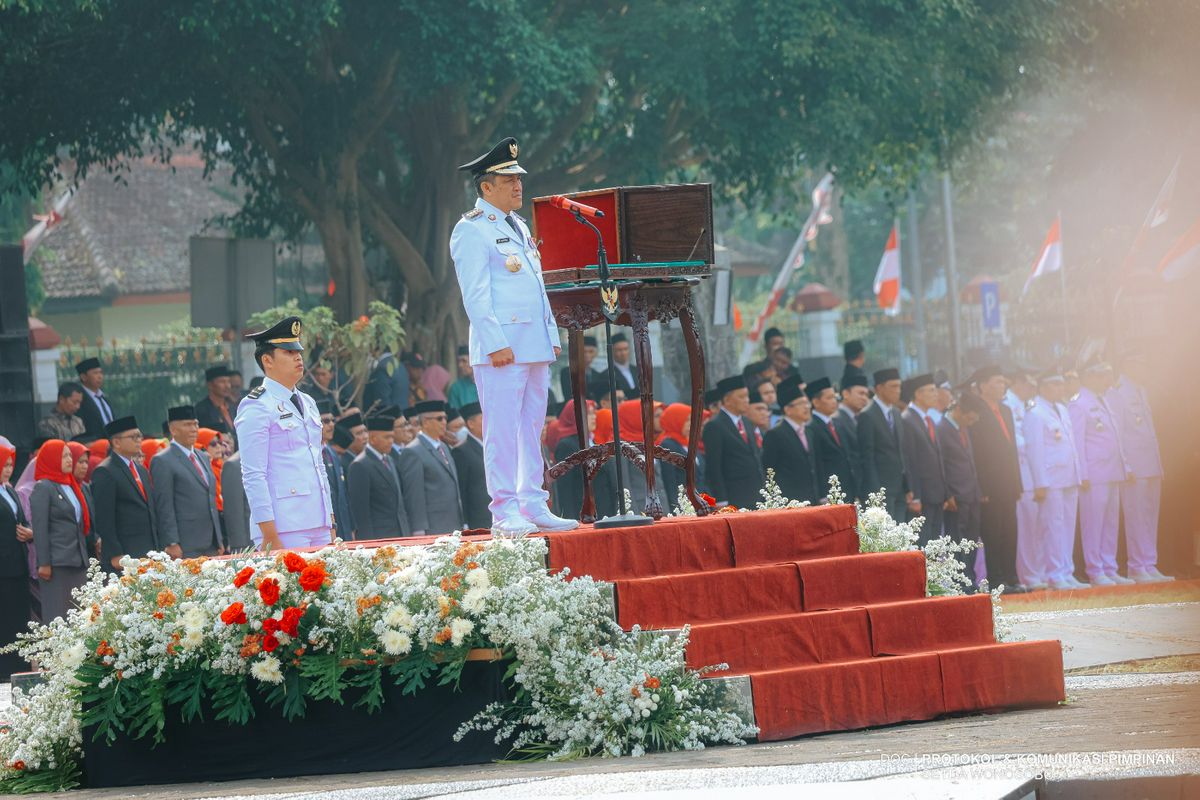 HUT ke-81 RI di Wonosobo Digelar Sederhana, Pejabat dan Rakyat Berdiri Bersama