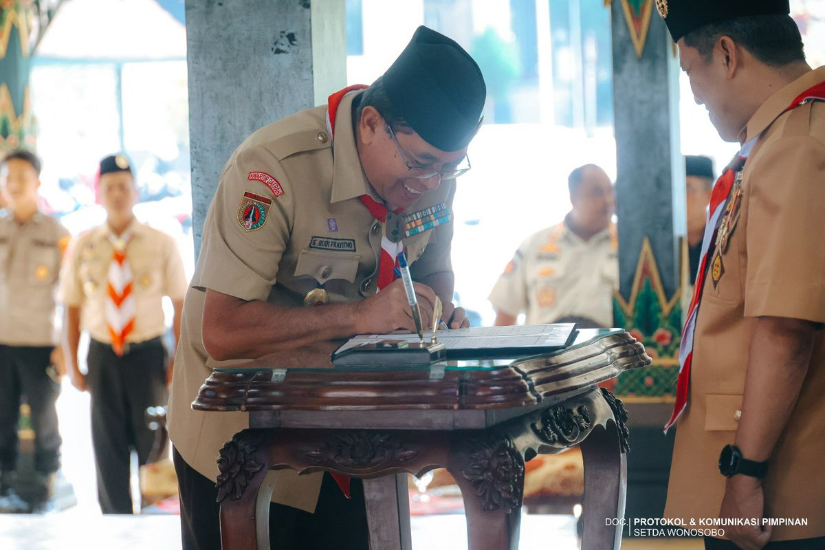 Pengurus Baru Pramuka Wonosobo Dilantik, Bupati Tegaskan Komitmen Penguatan SDM