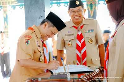 Pengurus Baru Pramuka Wonosobo Dilantik, Bupati Tegaskan Komitmen Penguatan SDM