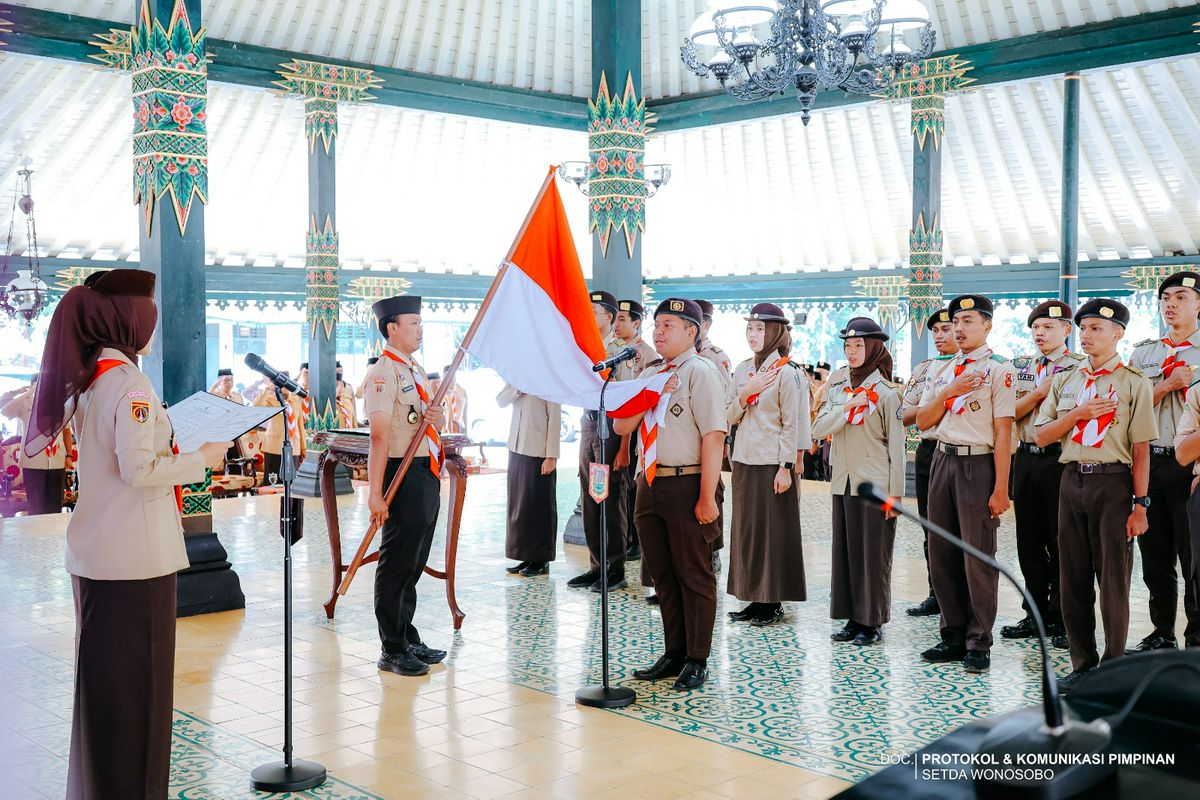 Pengurus Baru Pramuka Wonosobo Dilantik, Bupati Tegaskan Komitmen Penguatan SDM
