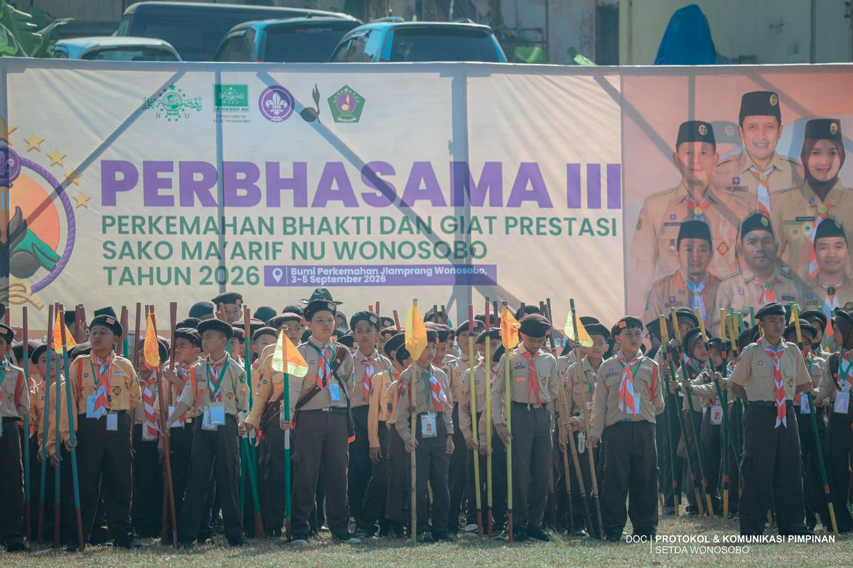 Ribuan Pramuka Ma’arif NU Ikuti Perbhasama III di Wonosobo