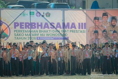 Ribuan Pramuka Ma’arif NU Ikuti Perbhasama III di Wonosobo