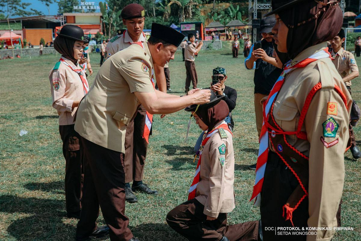 Ribuan Pramuka Ma’arif NU Ikuti Perbhasama III di Wonosobo