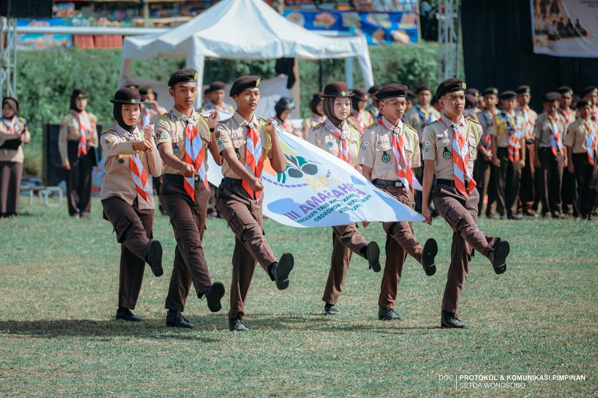 Ribuan Pramuka Ma’arif NU Ikuti Perbhasama III di Wonosobo