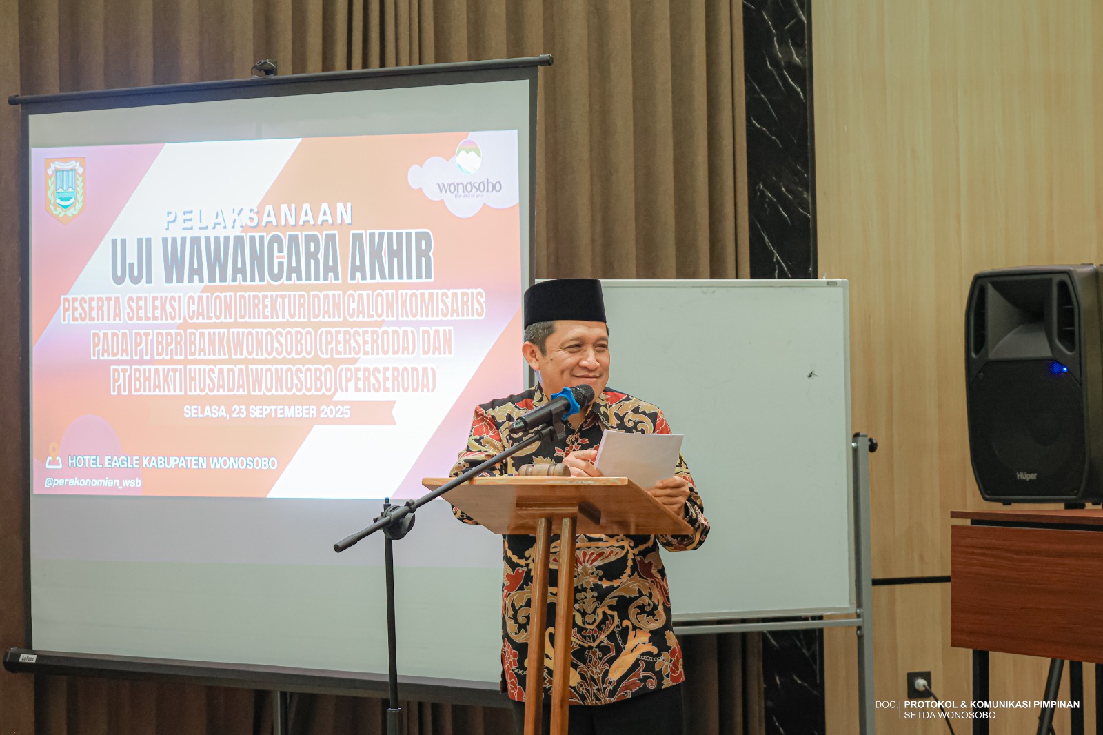 Wawancara Akhir Seleksi Calon Direktur & Komisaris PT. BPR Bank Wonosobo (Perseroda) dan PT. Bhakti Husada Wonosobo (Perseroda)