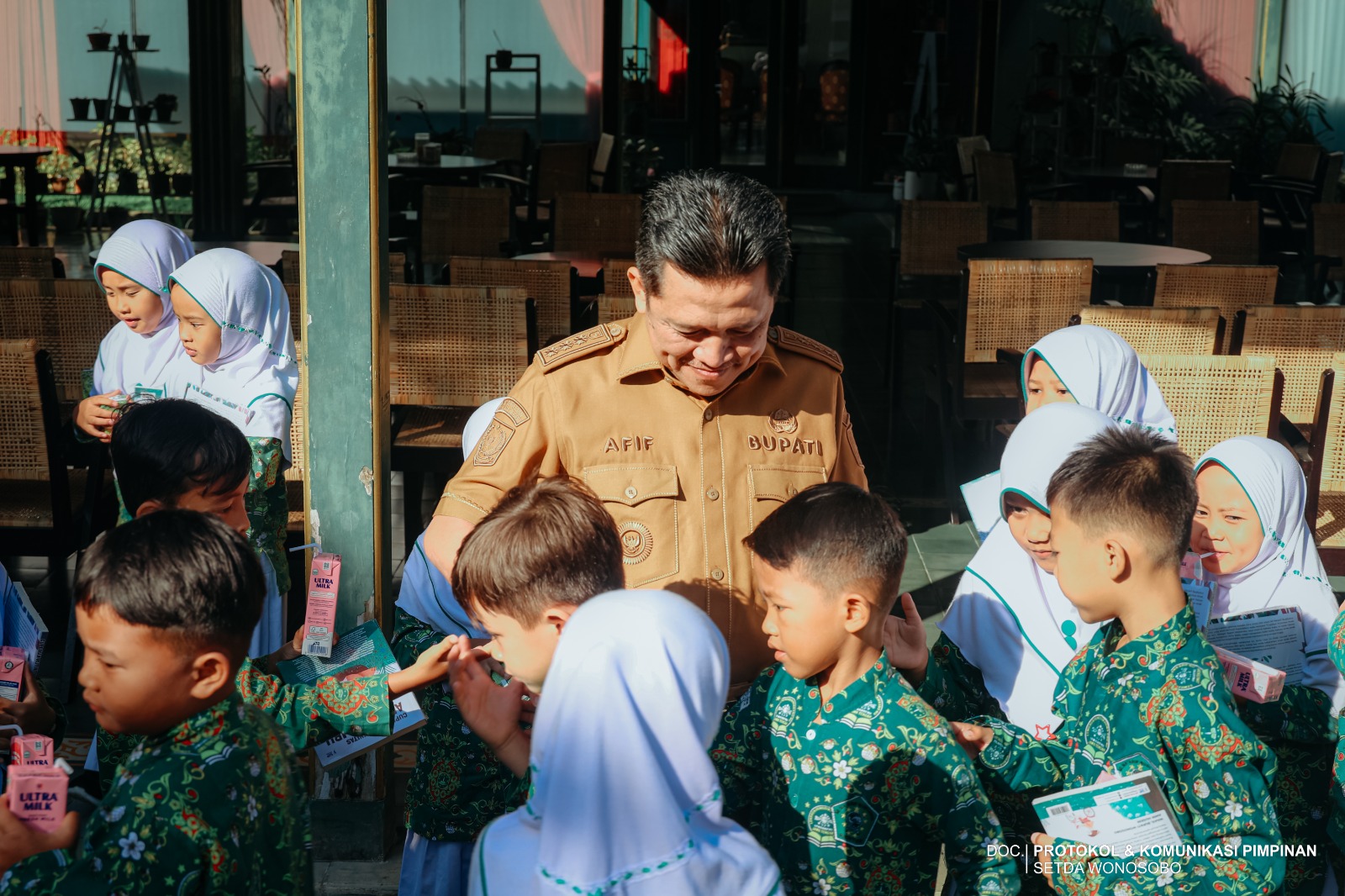Menerima Kunjungan Siswa-Siswi MI Ma’arif Budiluhur Kertek